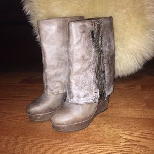 Steven By Steve Madden "Brix" Leather Boots/Bootie